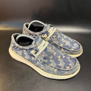Ariat Hilo 10042500 Blue Fish Print Textile Casual Shoes Mens Size 9.5D